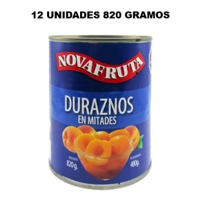 DURAZNO MITADES NOVAFRUTA 12 Und. 820 gr